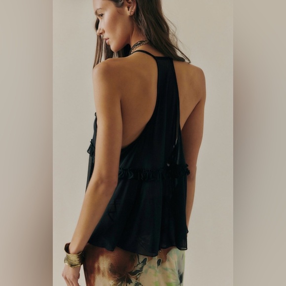 NWT FREE PEOPLE FEARLESS RUFFLE TOP - Picture 3 of 3